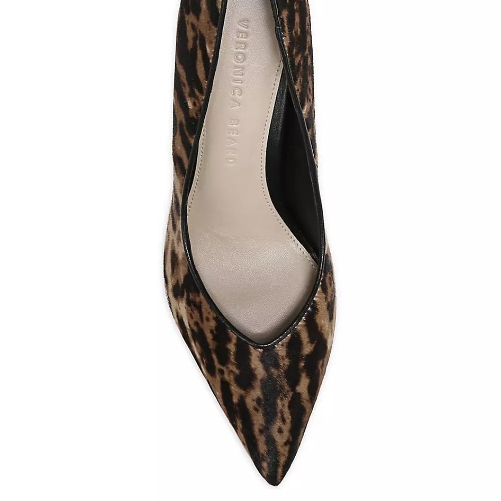 SOLDVeronica Beard Champlain Leopard Calf Hair Leather Pumps - Picture 3 of 6